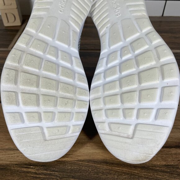 adidas QT Racer Womens Size 7 Running Shoes Gray Silver Cloudfoam Low Sneakers - Picture 8 of 13